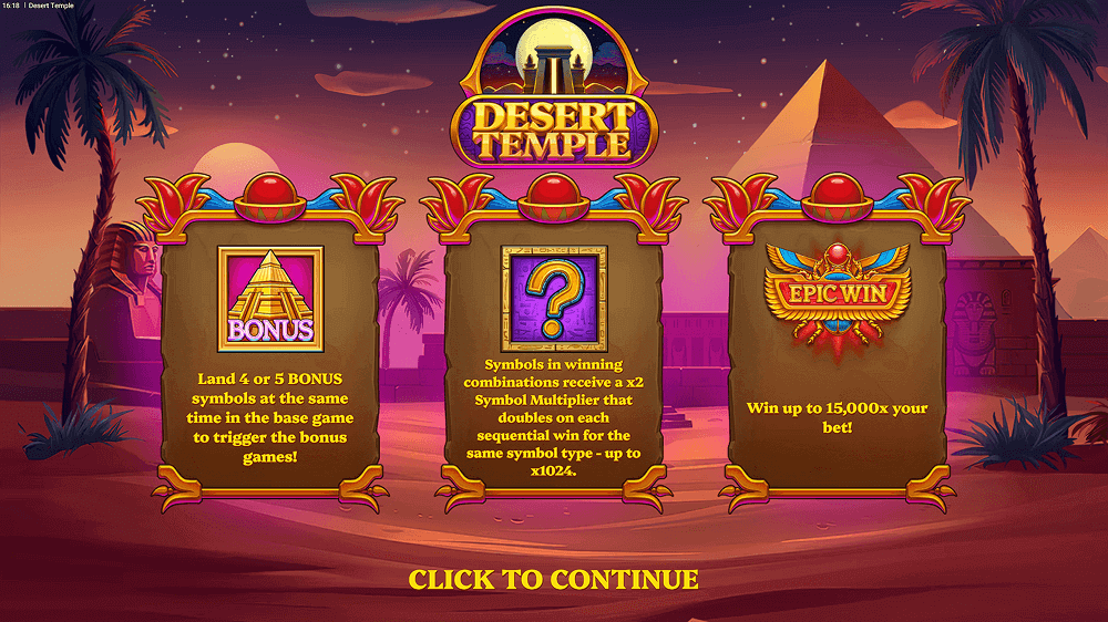Desert Temple Rules